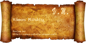 Vámos Mihály névjegykártya