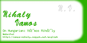 mihaly vamos business card